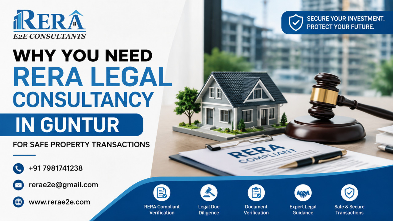 Why You Need RERA Legal Consultancy in Guntur for Safe Property Transactions